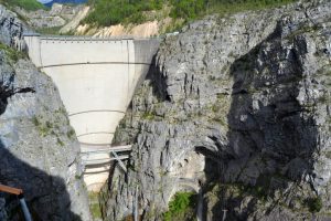 Foto della diga del Vajont