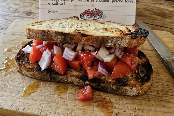 La mia buonissima bruschetta doppia…